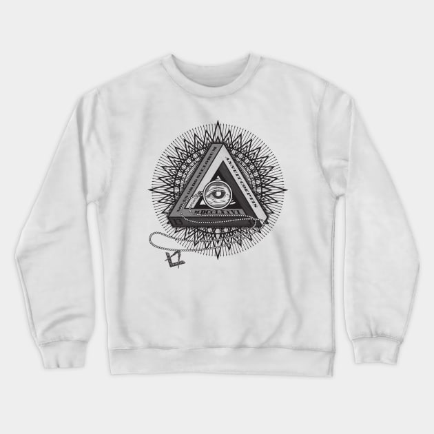 All Seeing Eye Crewneck Sweatshirt by DarkChoocoolat